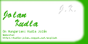 jolan kudla business card